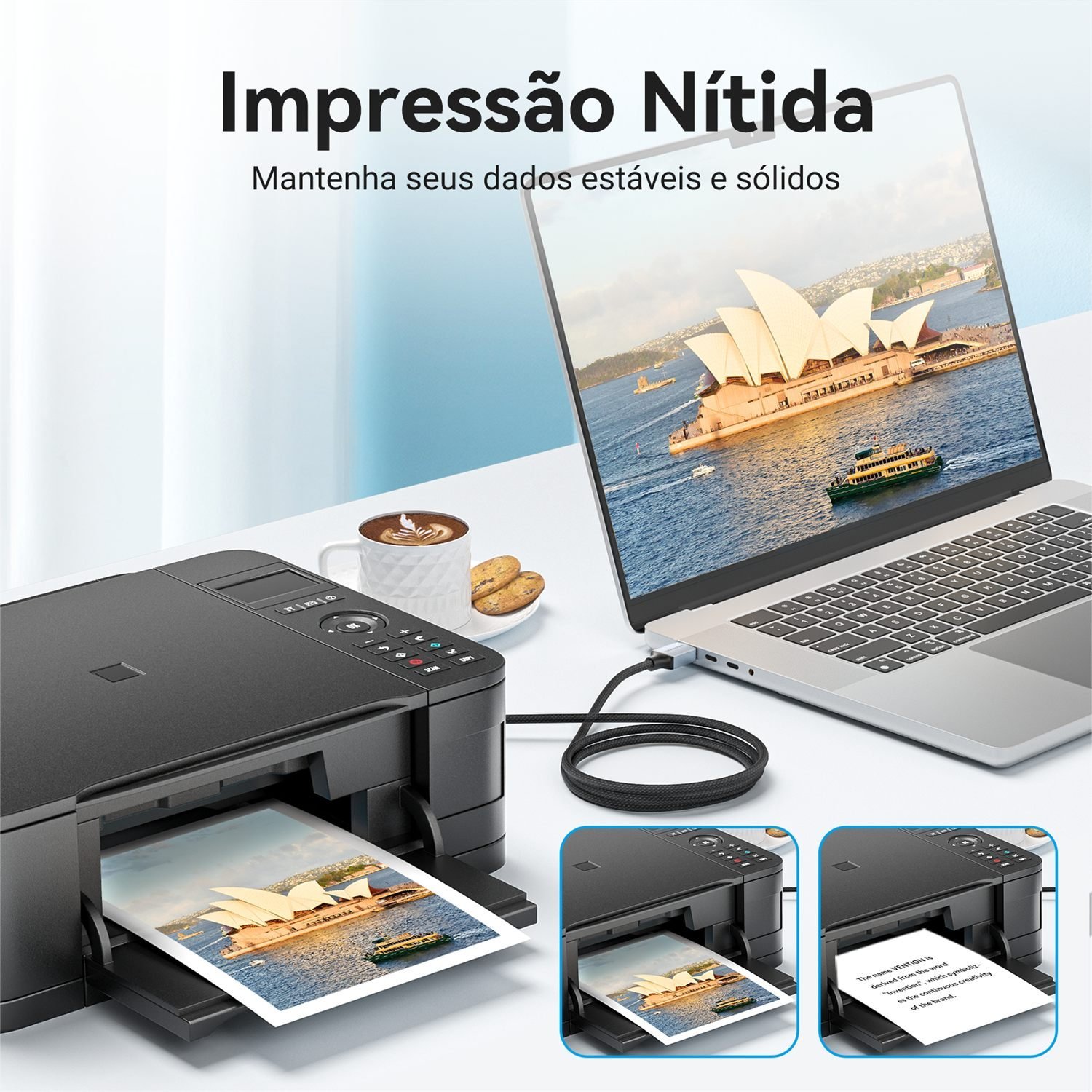 Cabo de Impressora USB 2.0 x USB Tipo-B Printter - Vention - Imagem 5