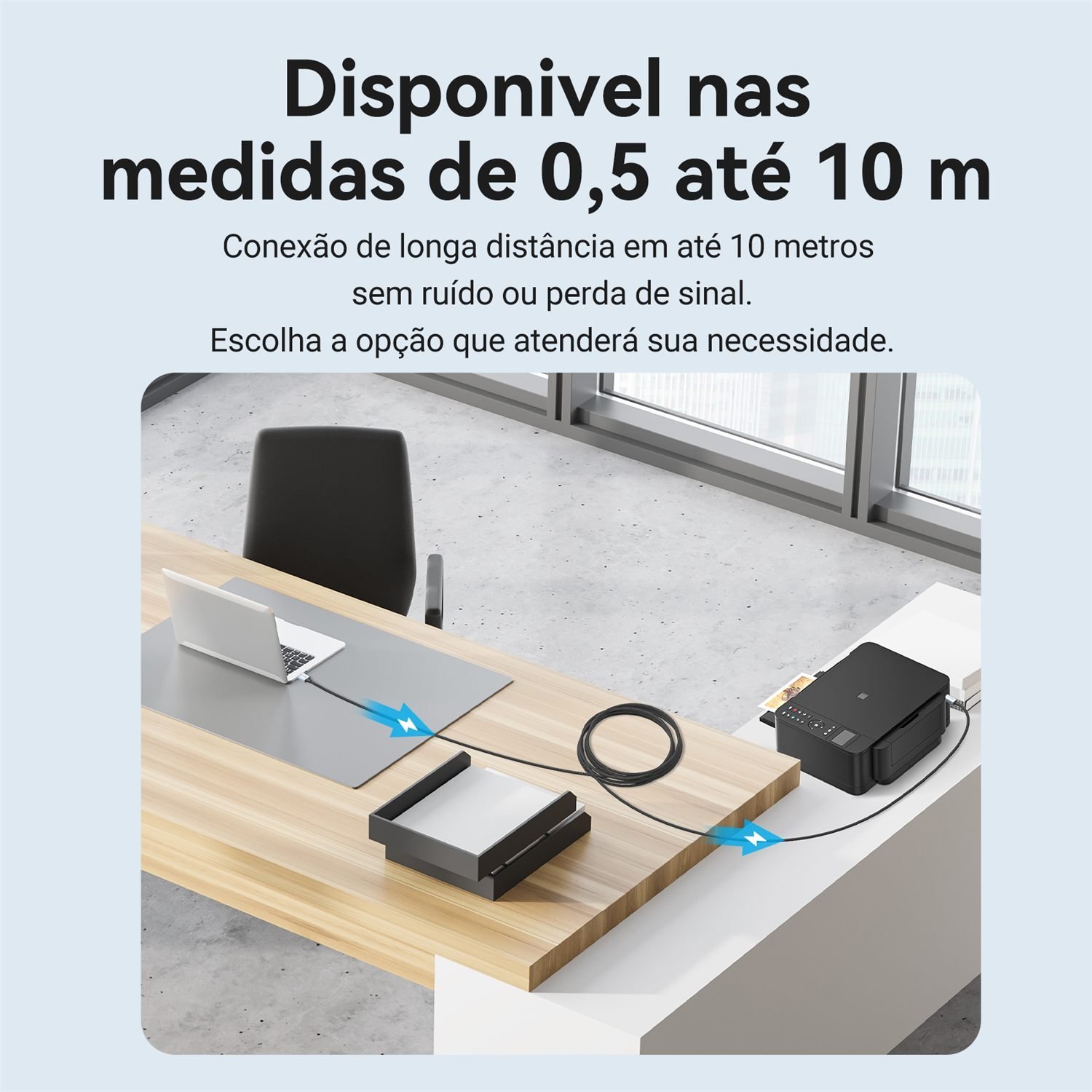 Cabo de Impressora USB 2.0 x USB Tipo-B Printter - Vention - Imagem 7