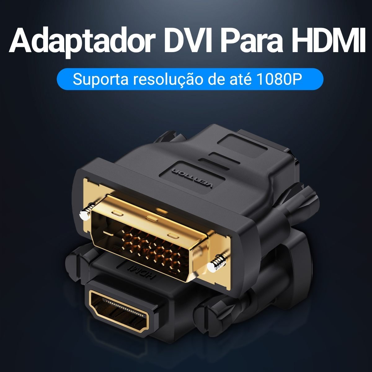 Adaptador DVI 24+1 24+5 x HDMI Monitor Notebook HD - Vention - Imagem 2