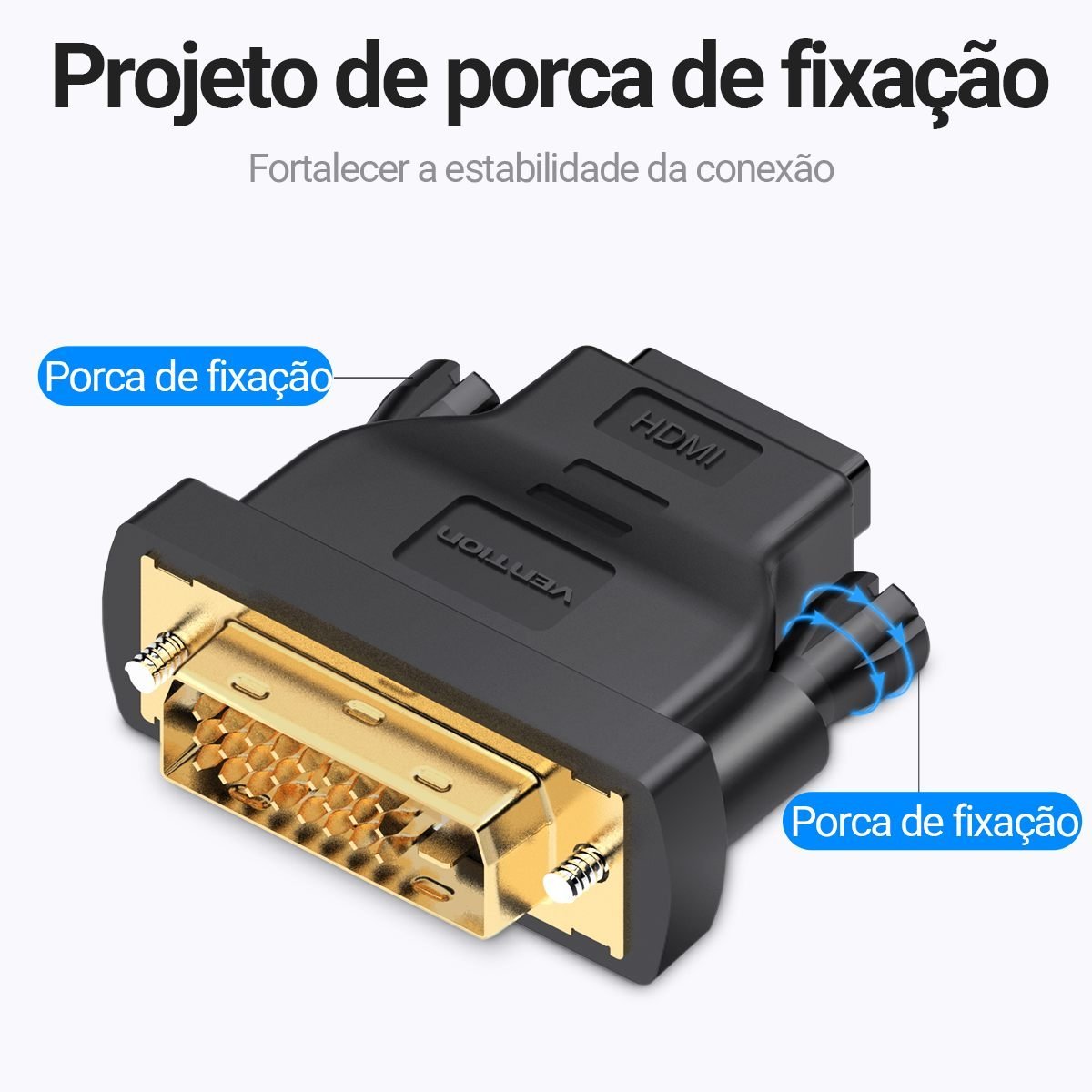 Adaptador DVI 24+1 24+5 x HDMI Monitor Notebook HD - Vention - Imagem 5