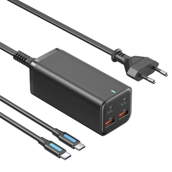 Carregador GaN 100W USB-C PD 4 Portas para Notebook - Vention