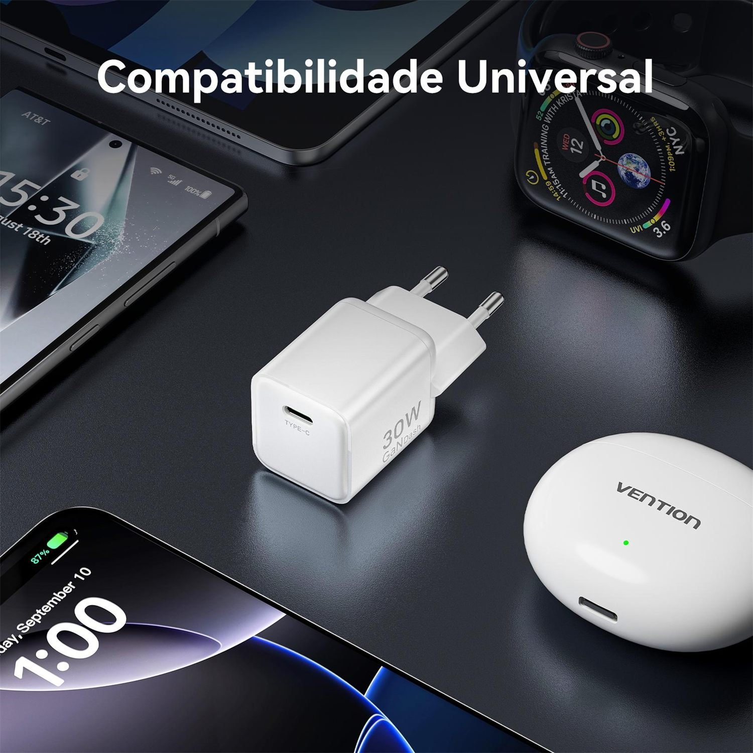 Fonte Turbo 30W para iPhone 13 14 15 16 17 Bivolt - Vention - Imagem 9