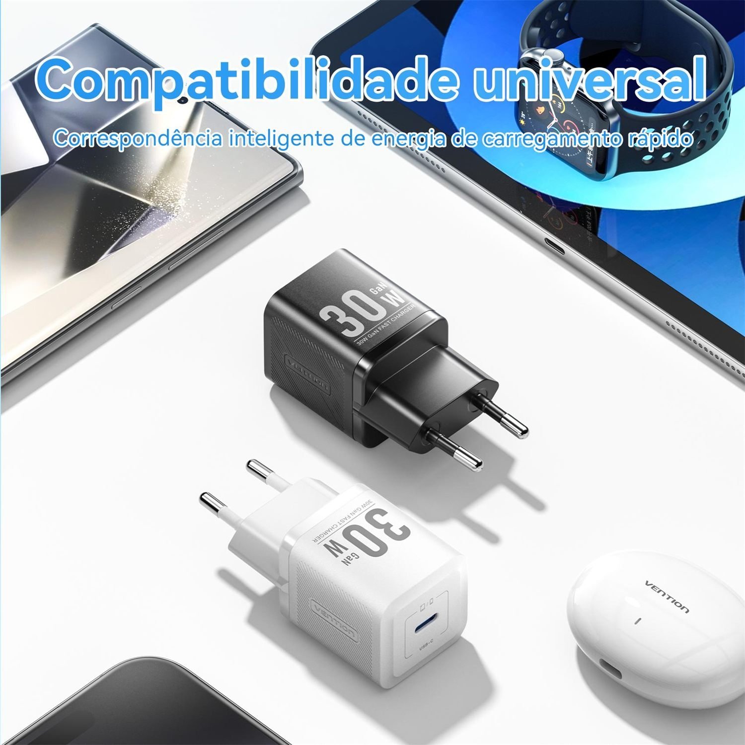 Carregador de Parede Turbo USB-C Premium 30W GaN - Vention - Imagem 5