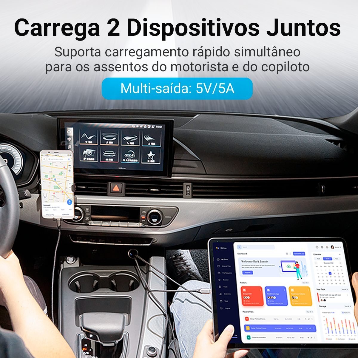 Carregador Celular Acendedor Cigarro Usb+tipo C 30W - Vention - Imagem 6