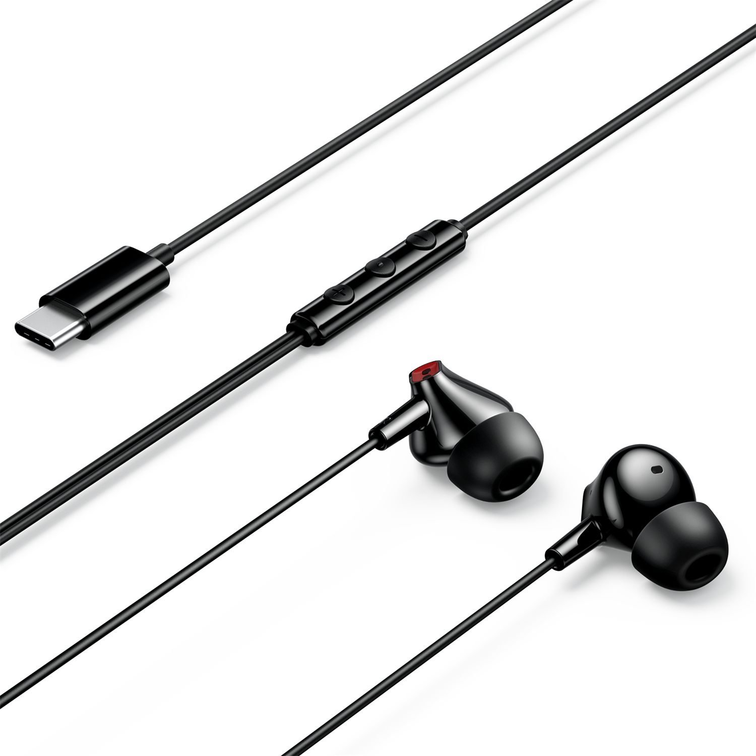 Fone Ouvido USB-C IN-Ear com Fio e Microfone Celular - Vention