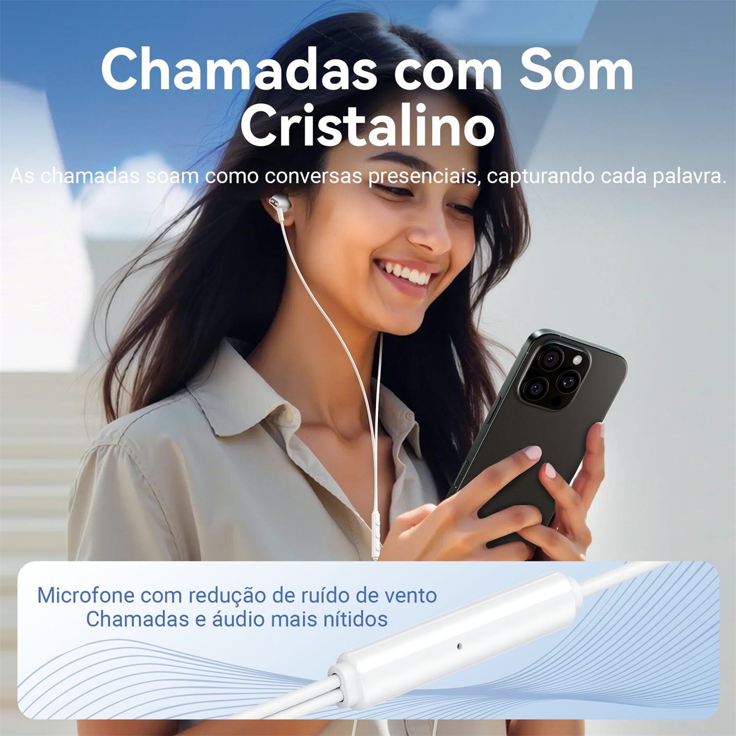 Fone Ouvido USB-C IN-Ear com Fio e Microfone Celular - Vention - Imagem 8