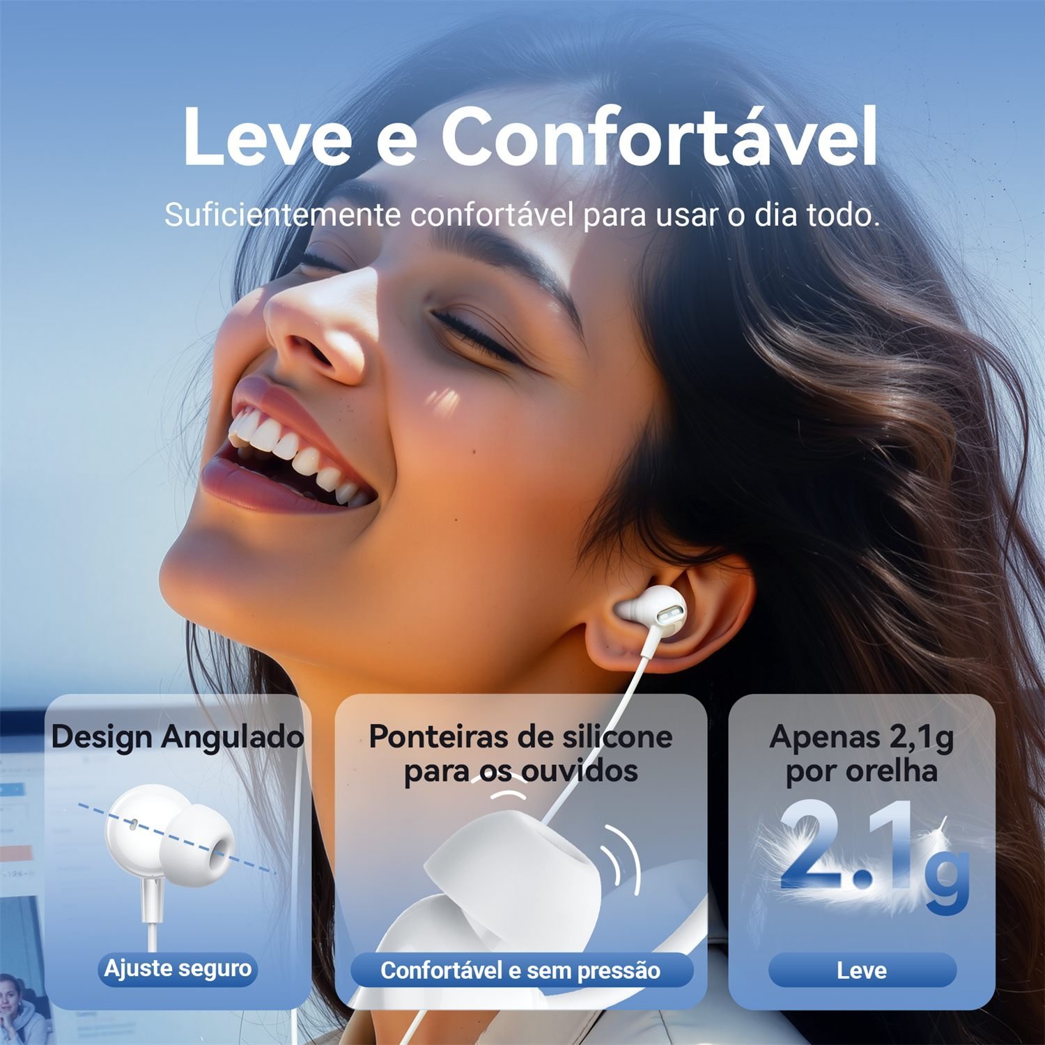 Fone Ouvido USB-C IN-Ear com Fio e Microfone Celular - Vention - Imagem 9