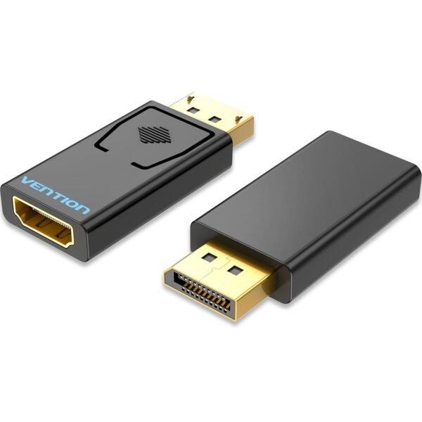 Adaptador HDMI Preto de Emenda DisplayPort Macho para 1 Fêmea - Vention
