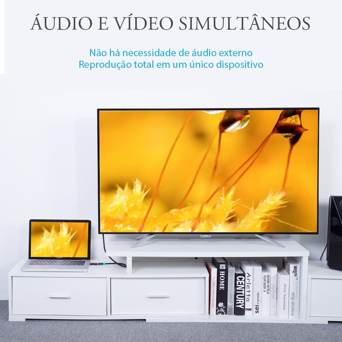 Adaptador HDMI Preto de Emenda DisplayPort Macho para 1 Fêmea - Vention - Imagem 6