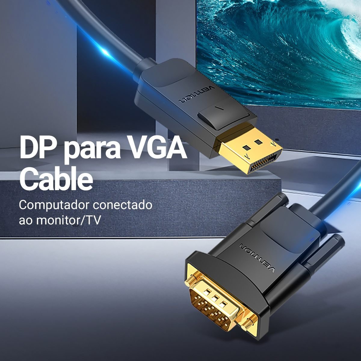 Cabo DisplayPort DP x VGA Monitor VGA - Vention - Imagem 2