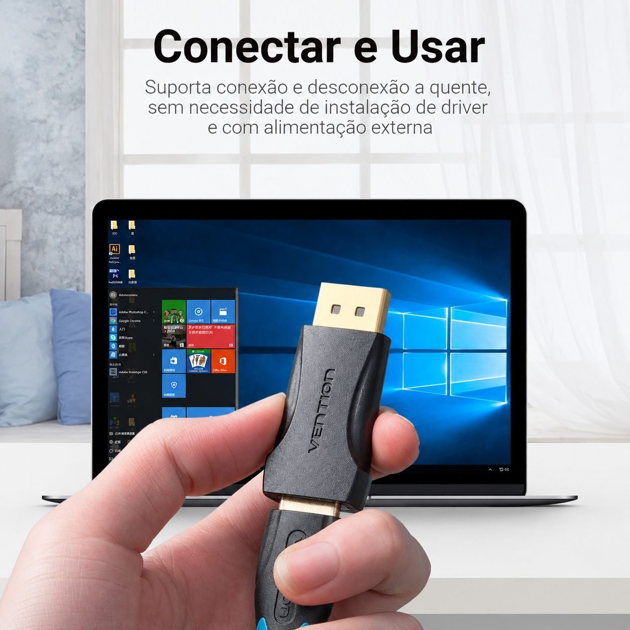 Adaptador DisplayPort Macho para HDMI Fêmea 1080p 1080p@60Hz - Vention - Imagem 9