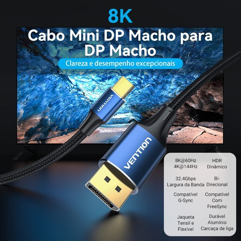 Cabo DisplayPort x Mini DisplayPort Thunderbolt - Vention - Imagem 2