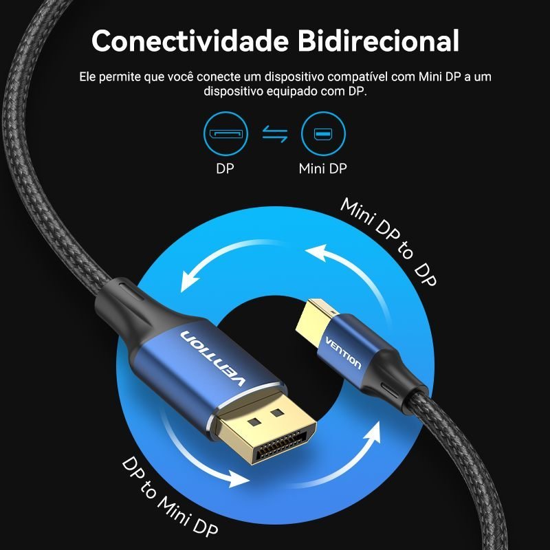 Cabo DisplayPort x Mini DisplayPort Thunderbolt - Vention - Imagem 3