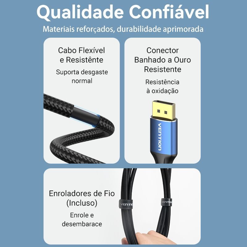 Cabo DisplayPort x Mini DisplayPort Thunderbolt - Vention - Imagem 9