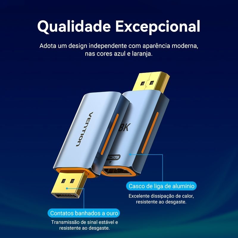 Adaptador Conversor 8K 60Hz DisplayPort para HDMI - Vention - Imagem 7