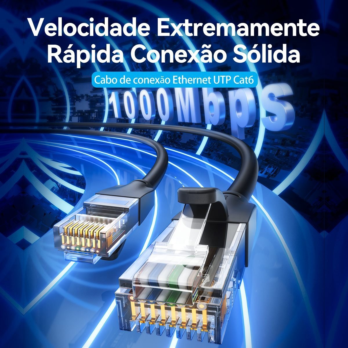 Cabo Rede Cat6 Ethernet Lan Giga 10/1000 - Vention - Imagem 2
