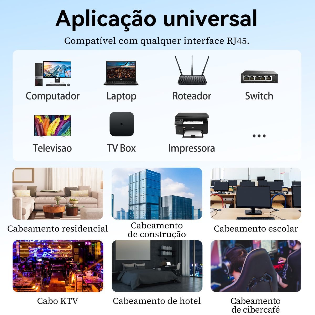 Cabo Rede Cat6 Ethernet Lan Giga 10/1000 - Vention - Imagem 9