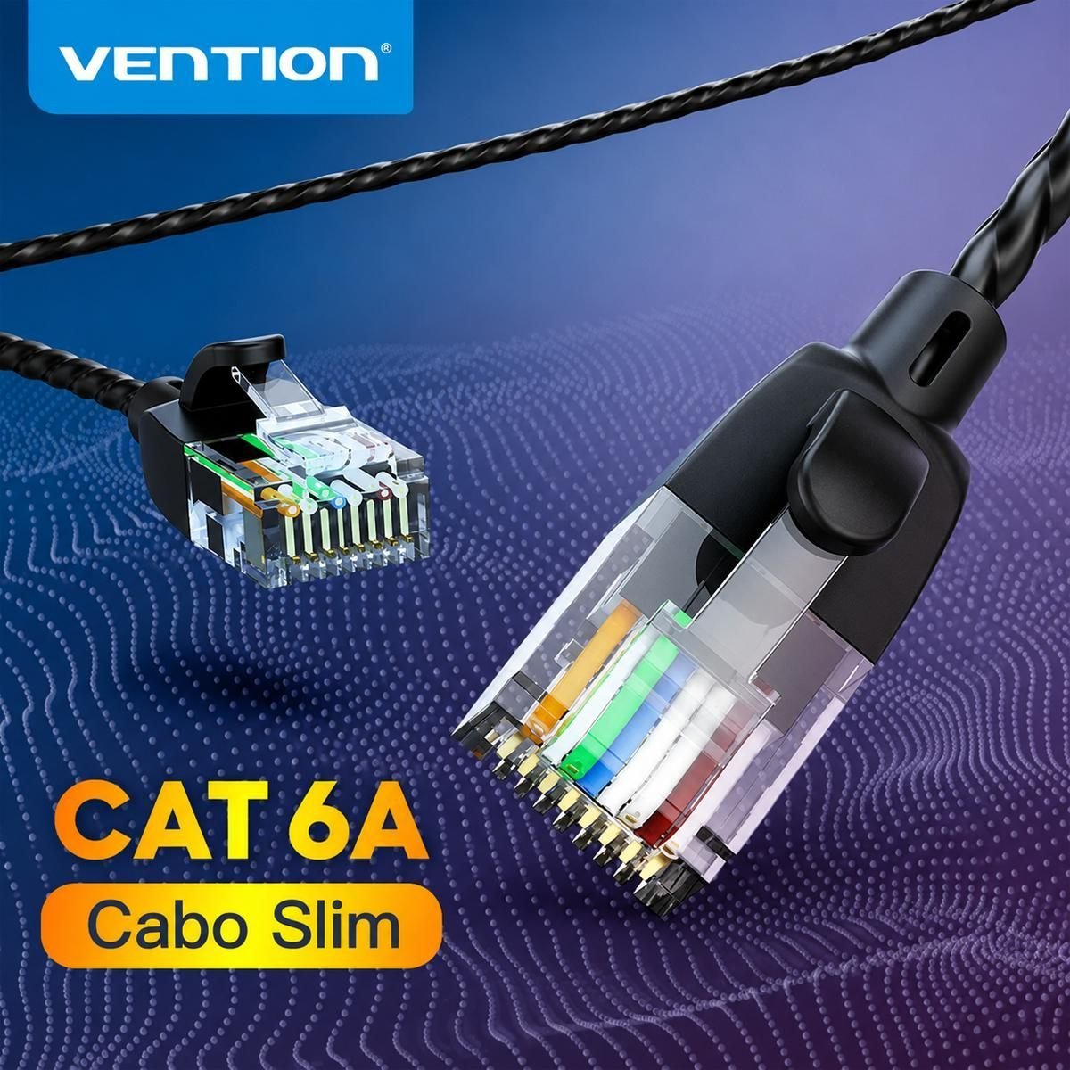 Cabo Rede Cat6a RJ45 Ethernet Lan Giga 10 Gbps - Vention - Imagem 2