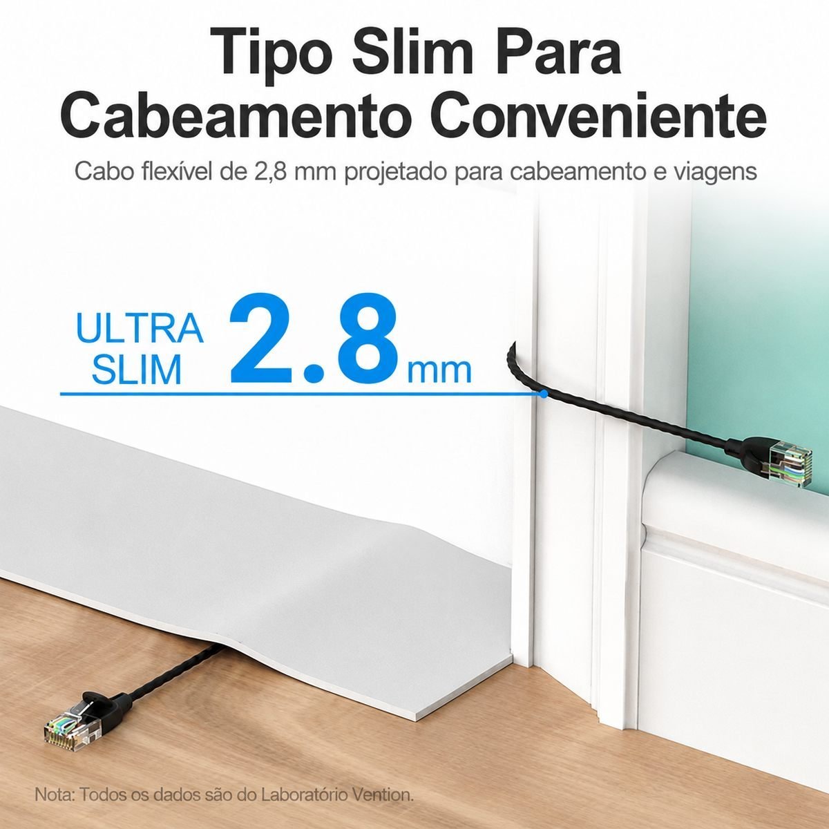 Cabo Rede Cat6a RJ45 Ethernet Lan Giga 10 Gbps - Vention - Imagem 5