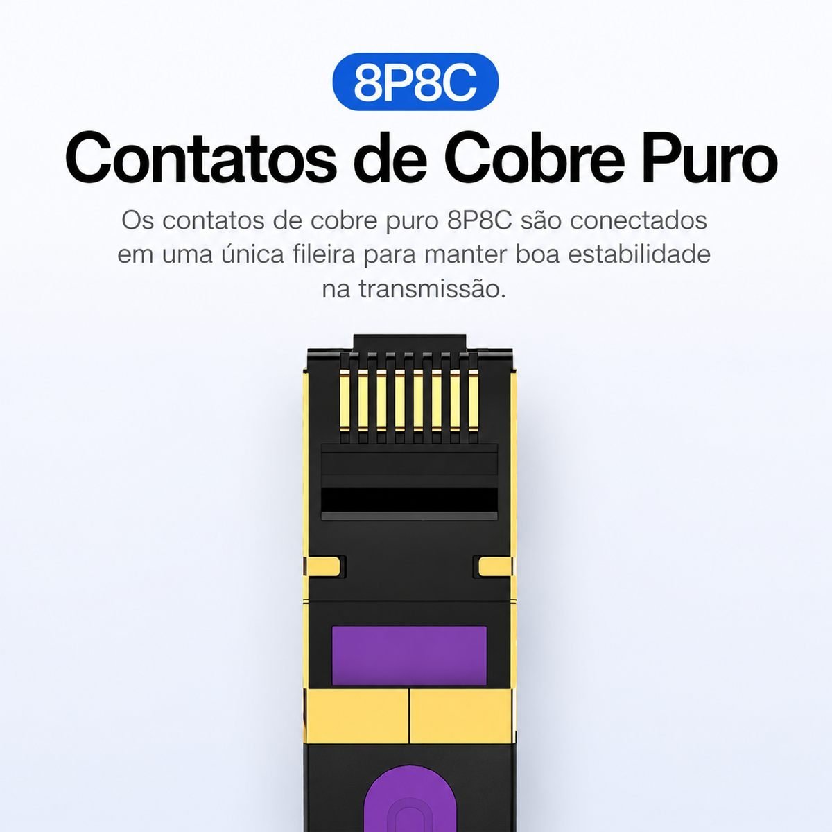 Cabo Rede Cat7 Flat Ethernet Lan Giga 10 Gbps - Vention - Imagem 7