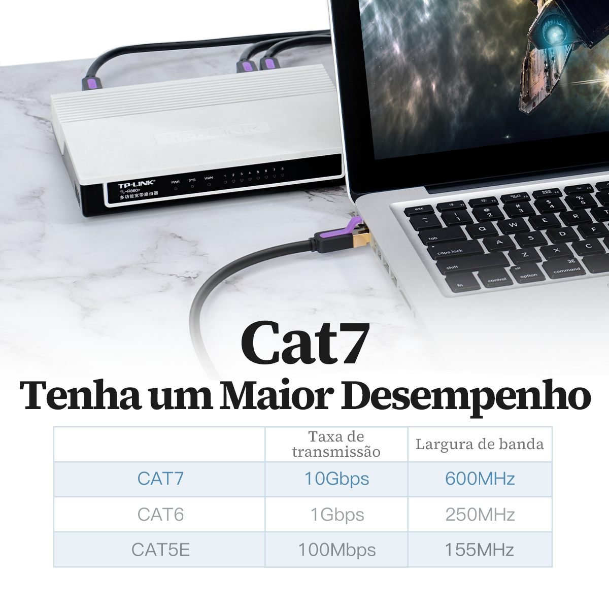 Cabo de Rede Lan Giga Ethernet Cat 710 Gbps - Vention - Imagem 2
