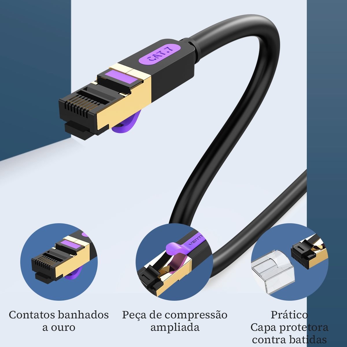 Cabo de Rede Lan Giga Ethernet Cat 710 Gbps - Vention - Imagem 7