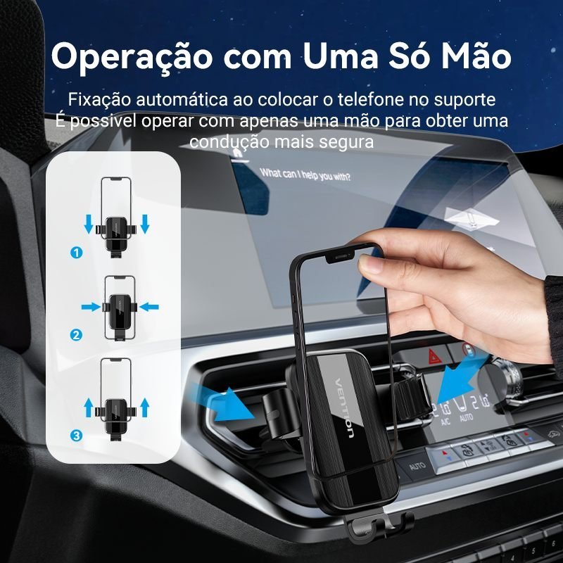 Suporte Veicular Celular Gps Carro AR Condicionado - Vention - Imagem 8