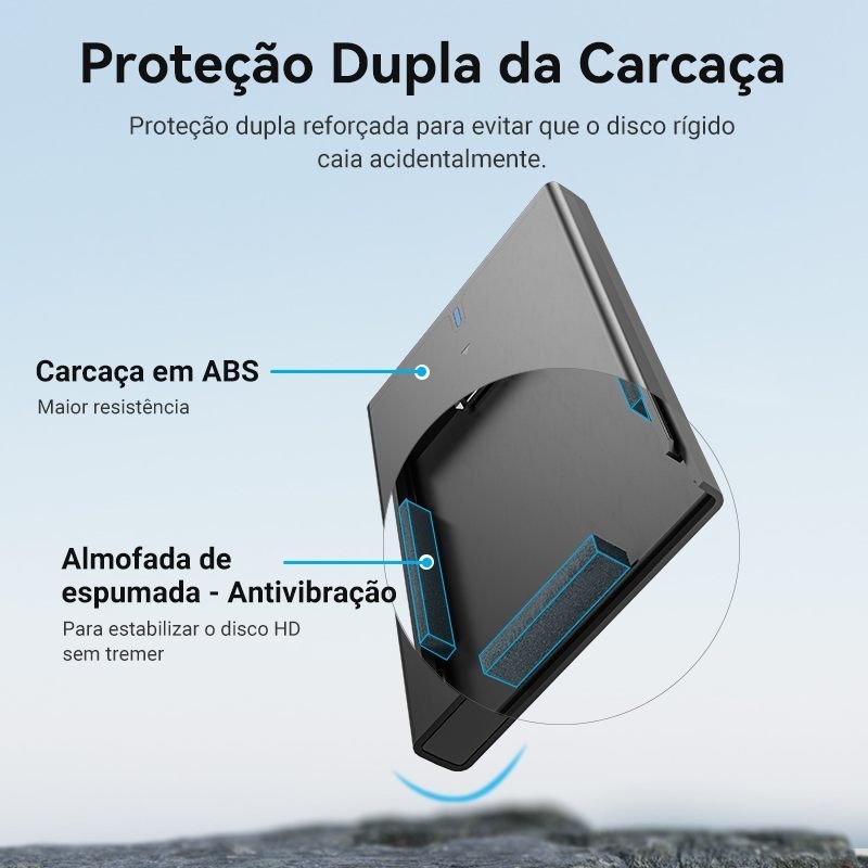 Case para HD Notebook SATA SSD 2.5 USB 3.0 PC TV - Vention - Imagem 5