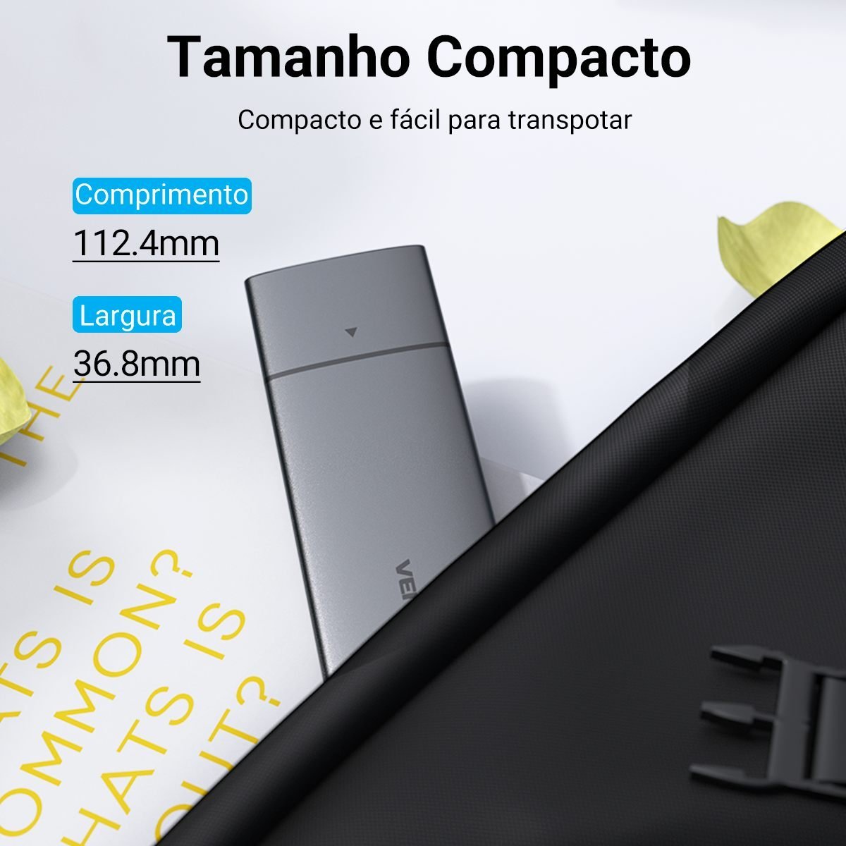 Case para SSD M.2 USB 3.1 Tipo C Gen 2 10 Gbps NVMe - Vention - Imagem 9