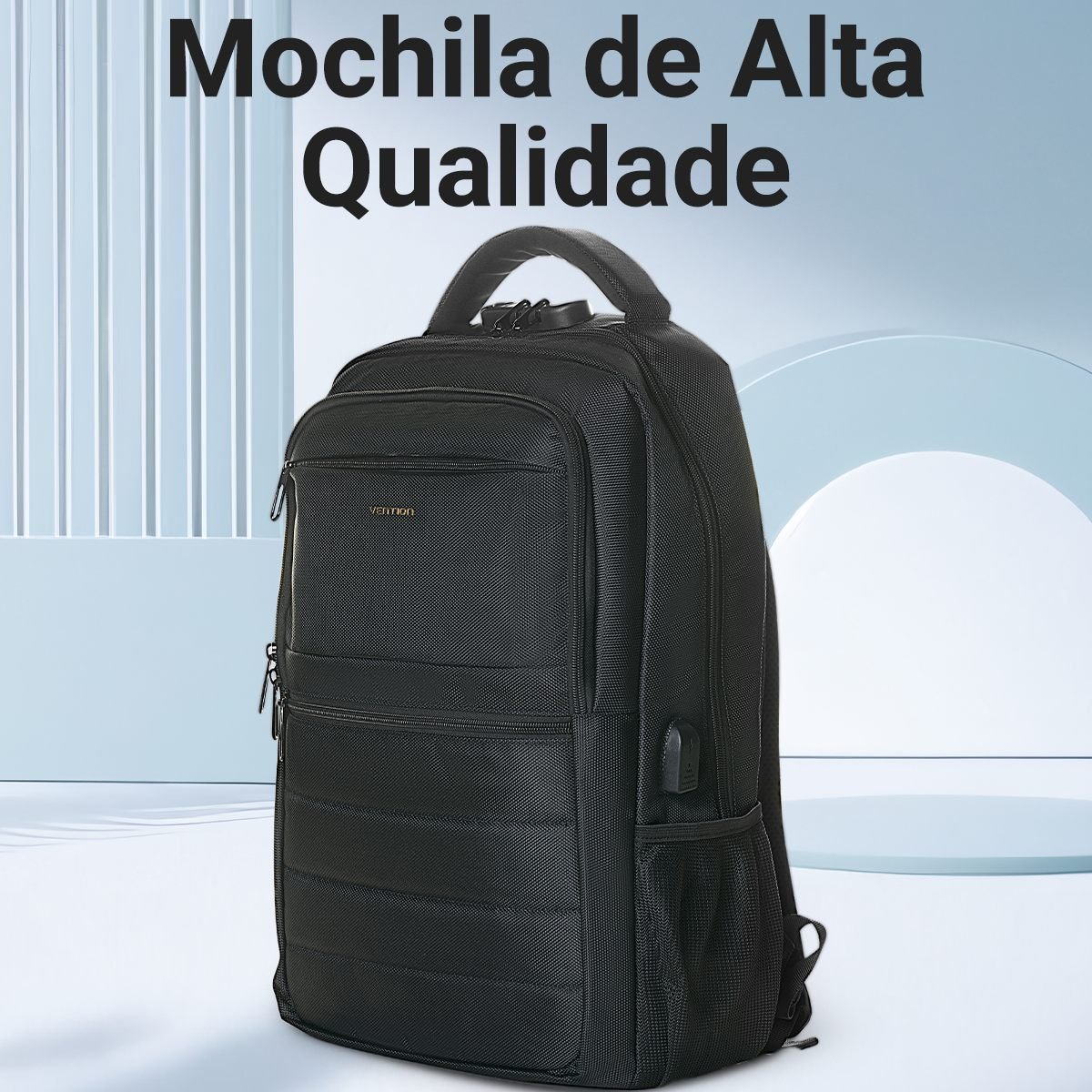 Mochila Executiva Notebook - 15,6'' Impermeável USB - Vention - Imagem 2