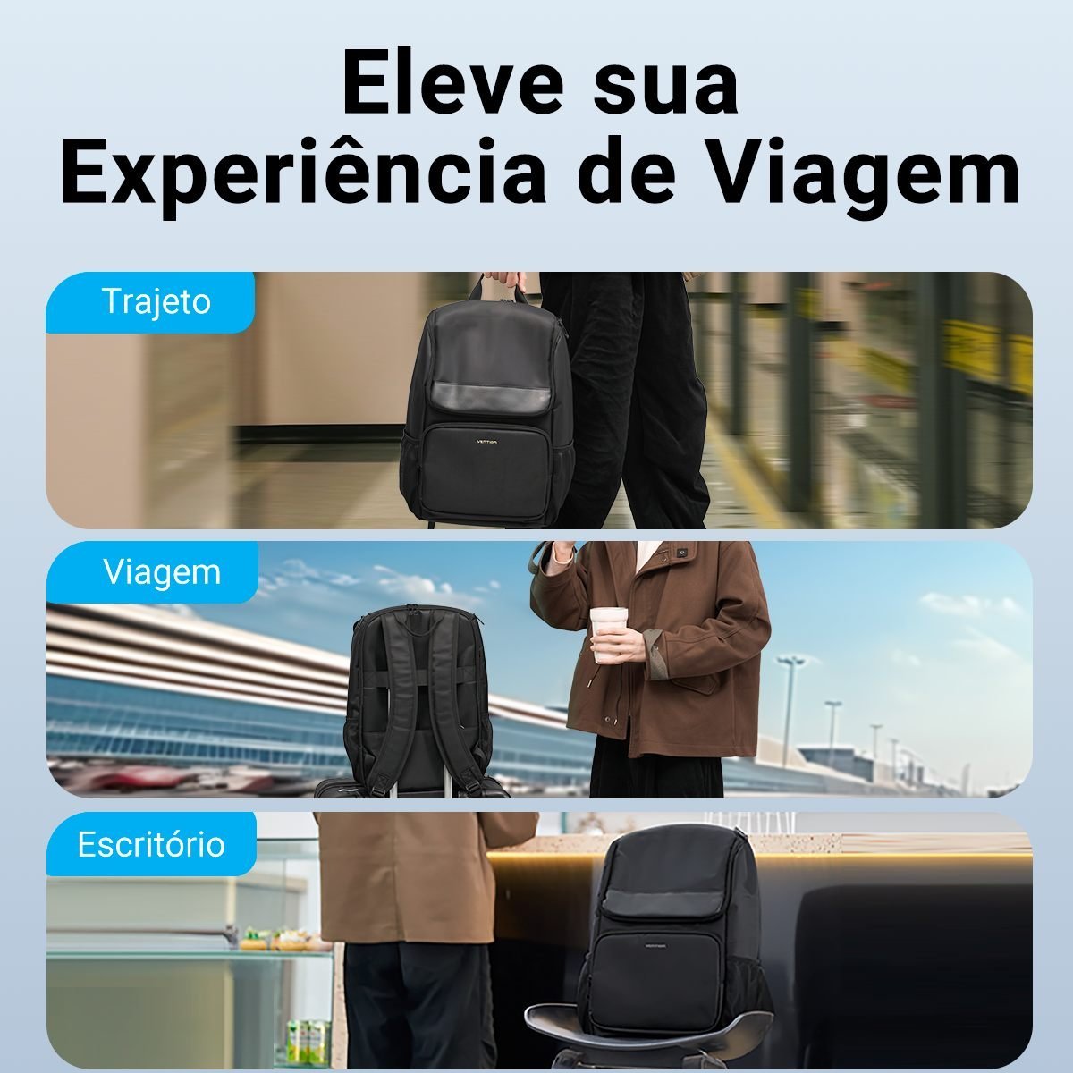 Mochila Premium Executiva Notebook 15,6 Impermeável - Vention - Imagem 9