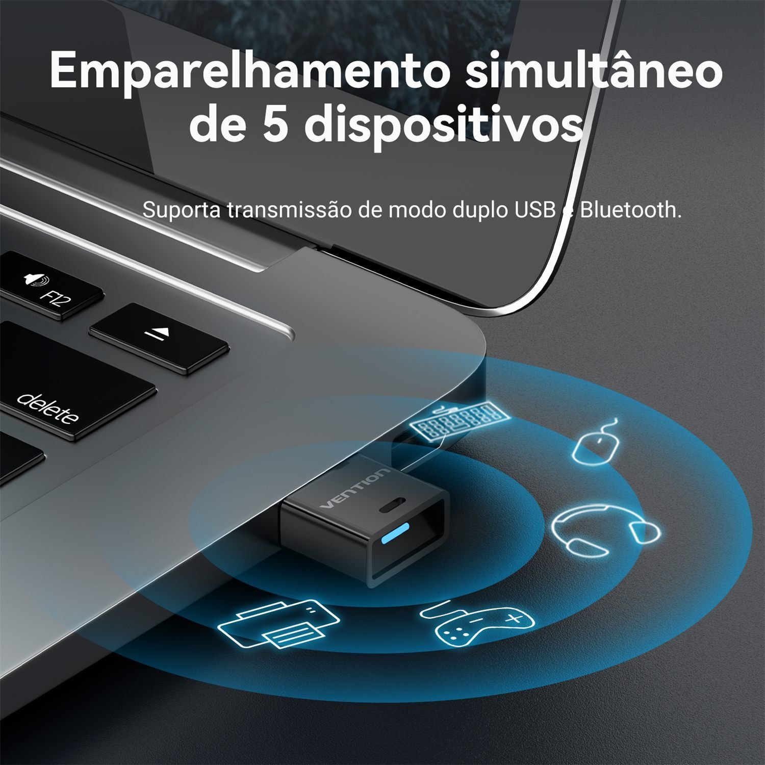 Adaptador Bluetooth USB Dongle 5.35 Dispositivo - Vention - Imagem 3
