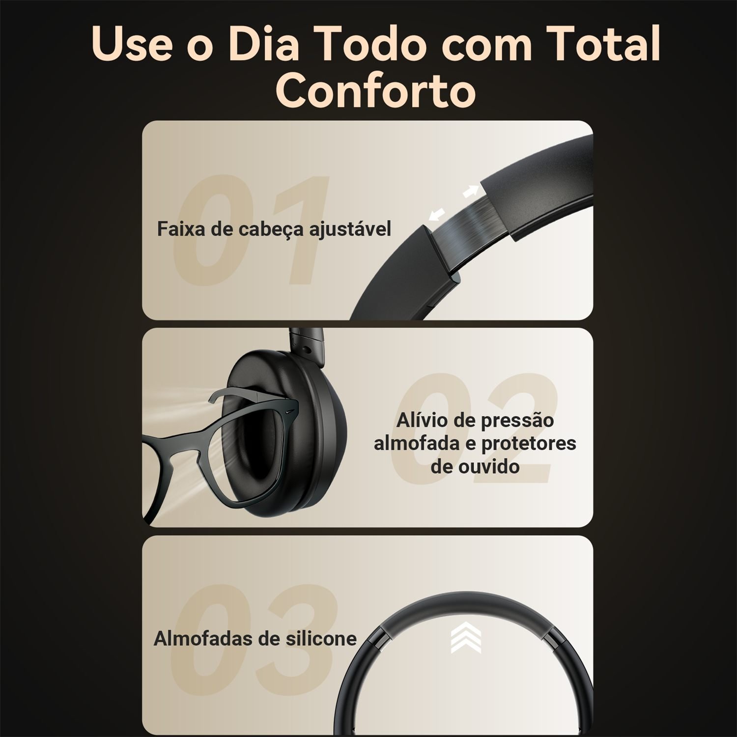 Fones Ouvido Bluetooth 6.0 Pro Sound 24 Hrs - Vention - Imagem 6