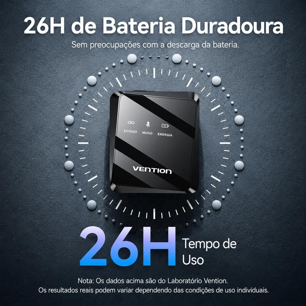 Kit 2 Microfones Lapela Sem Fio USB-C Profissional - Vention - Imagem 5