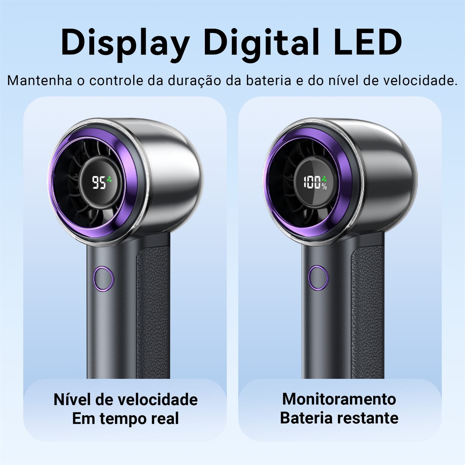 Ventilador de Mão Portátil USB Recarregável 3000mAh - Vention - Imagem 7