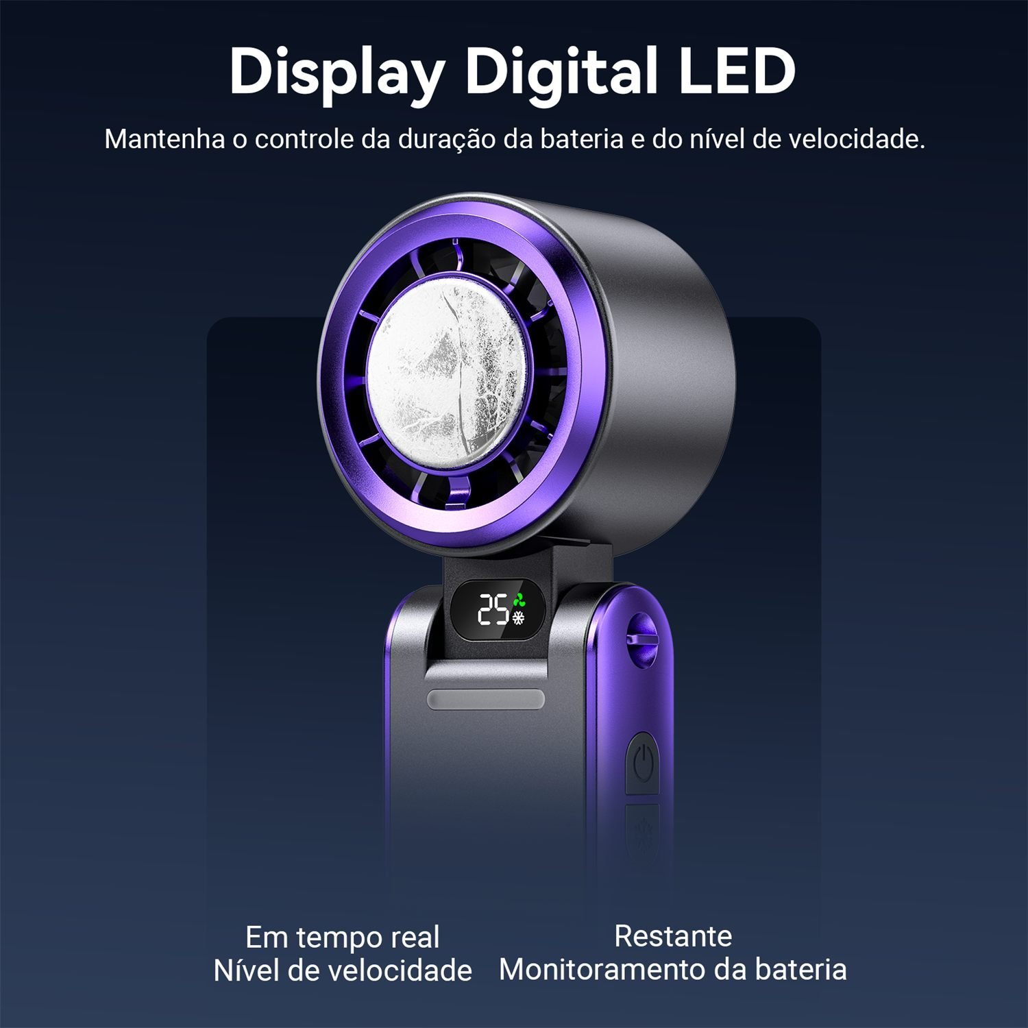 Ventilador de Mão Portátil USB Recarregável 3.000mAh - Vention - Imagem 7