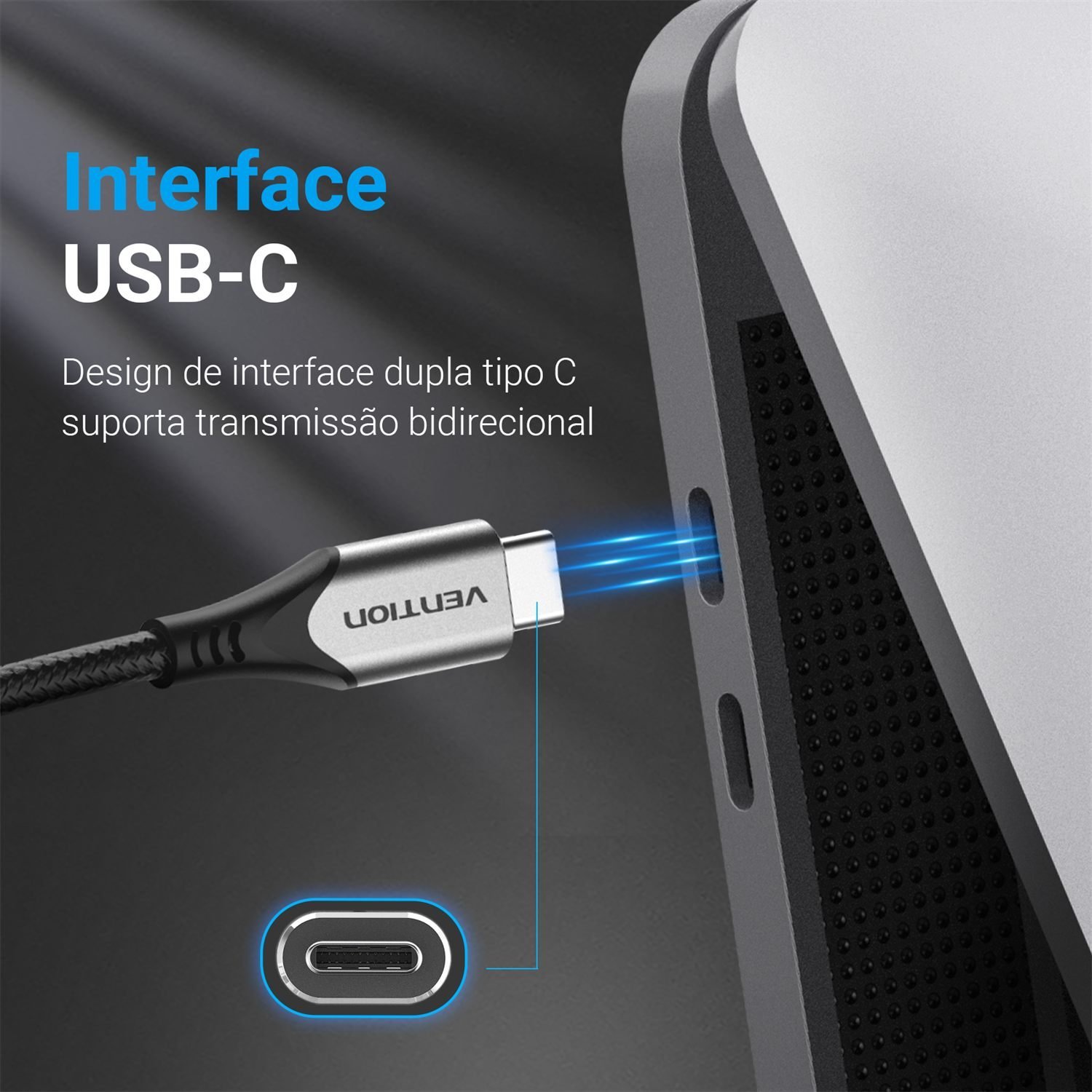 Cabo Carregador Celular USB Tipo C 3.1 60W - Vention - Imagem 8