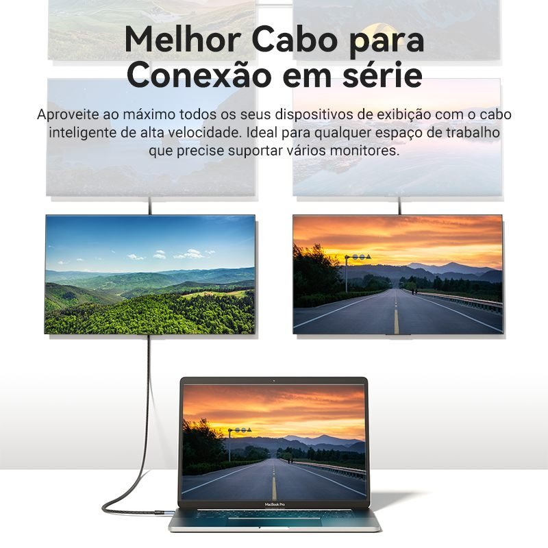 Cabo Carregador USB-C 4.0 40 Gbps 8K 60Hz 240W - Vention - Imagem 6