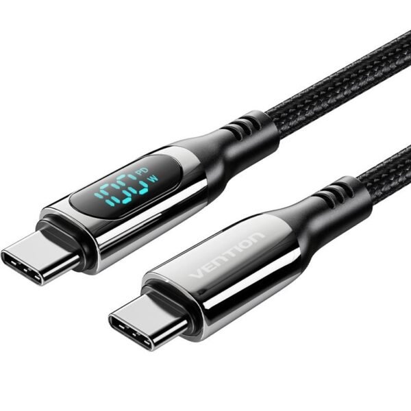 Cabo Carregador USB-C para Tipo C 100W 20V 5A Turbo - Vention