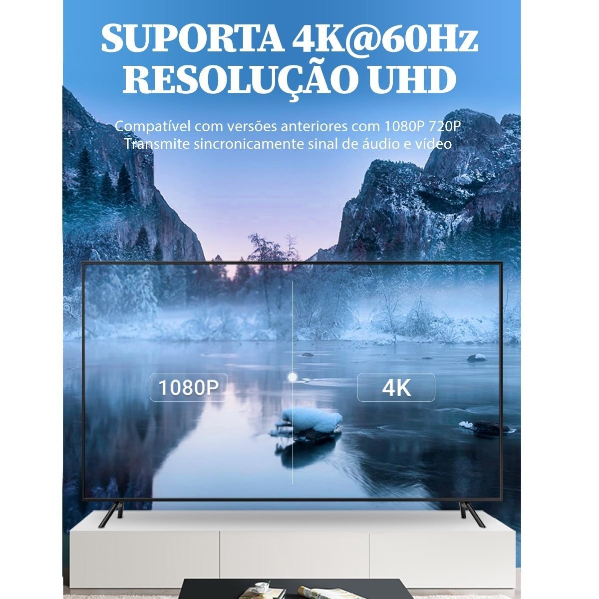 Adaptador Vídeo Tipo C Macho para HDMI Fêmea 4K 60Hz Note Cel - Vention - Imagem 4