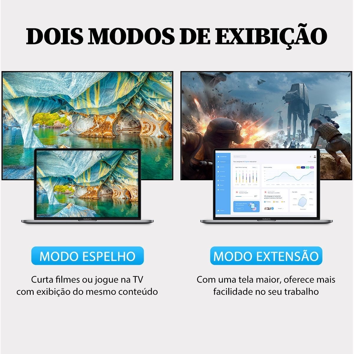 Adaptador Vídeo Tipo C Macho para HDMI Fêmea 4K 60Hz Note Cel - Vention - Imagem 7