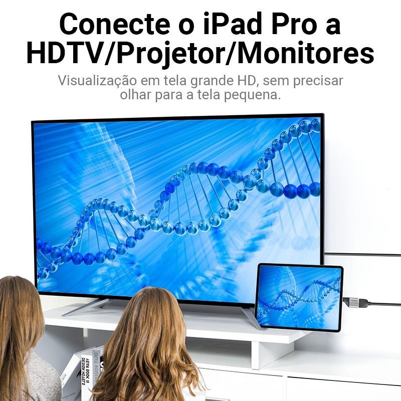 Adaptador de Vídeo Tipo C Macho para DisplayPort Fêmea 4K 60Hz - Vention - Imagem 7