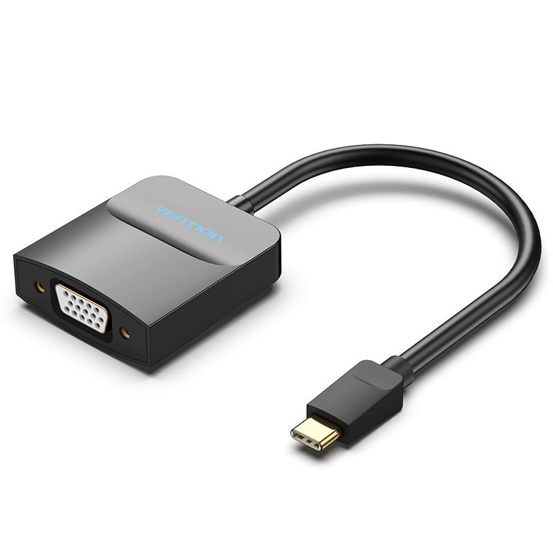 Adaptador Conversor Tipo-C Macho para VGA Fêmea 4K - Vention