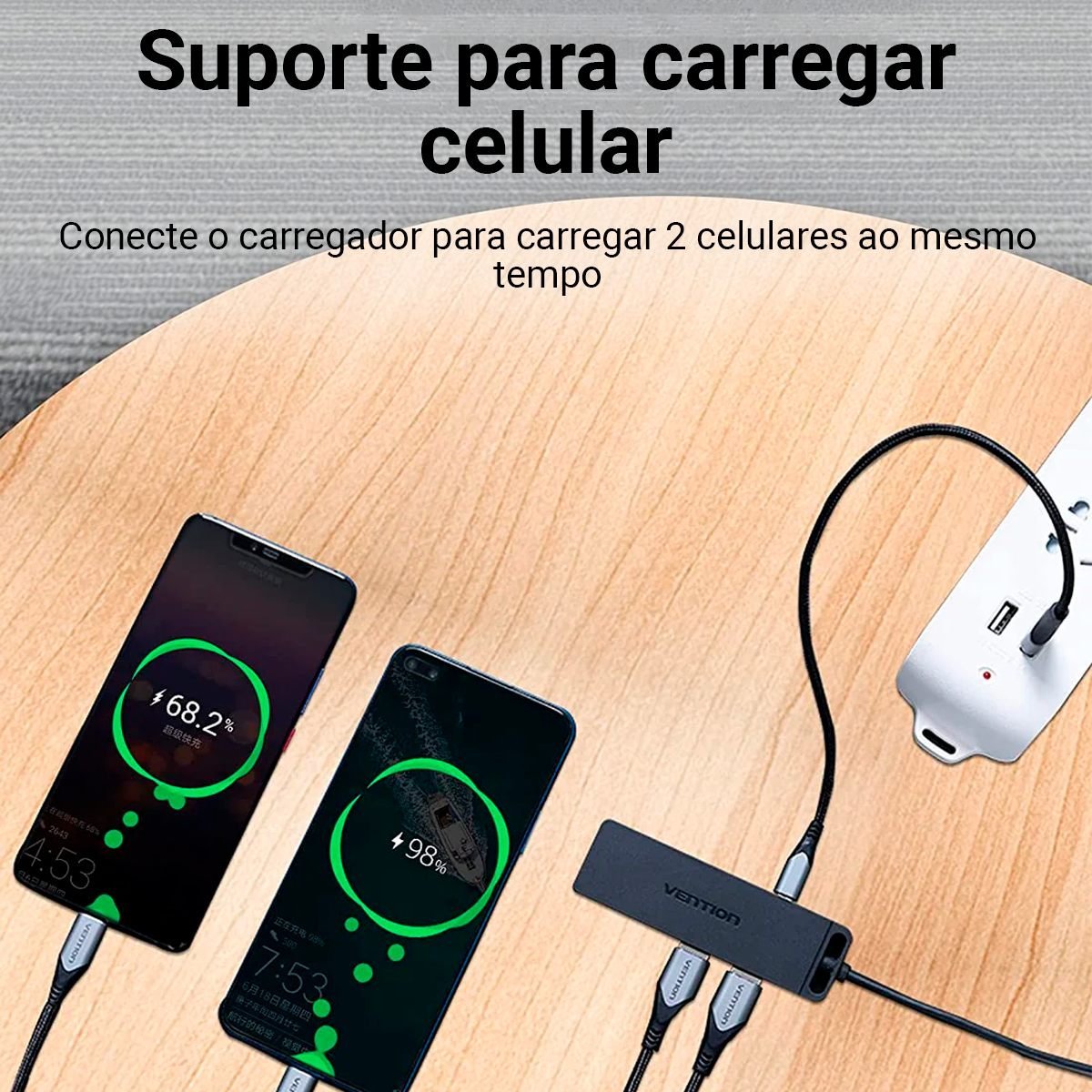 Hub Tipo C x 4 Portas USB 3.05 Gbps com Alimentação 5Gbps - Vention - Imagem 7