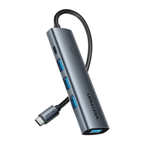 Hub Tipo C x 4 Portas USB 3.05 Gbps com Alimentação 5Gbps TGZ - Vention