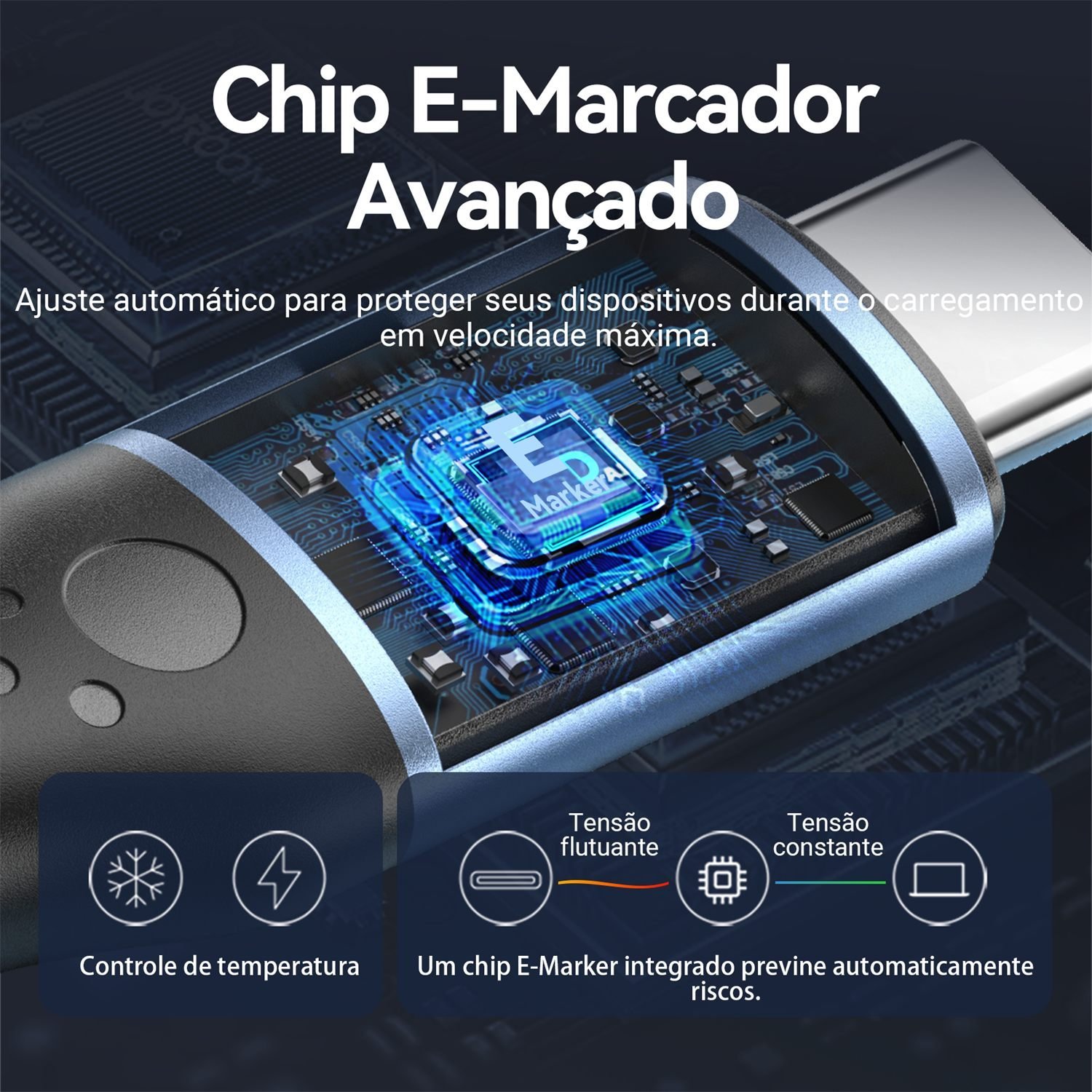 Cabo Carregador Celular Note USB Tipo C 240W - Vention - Imagem 6