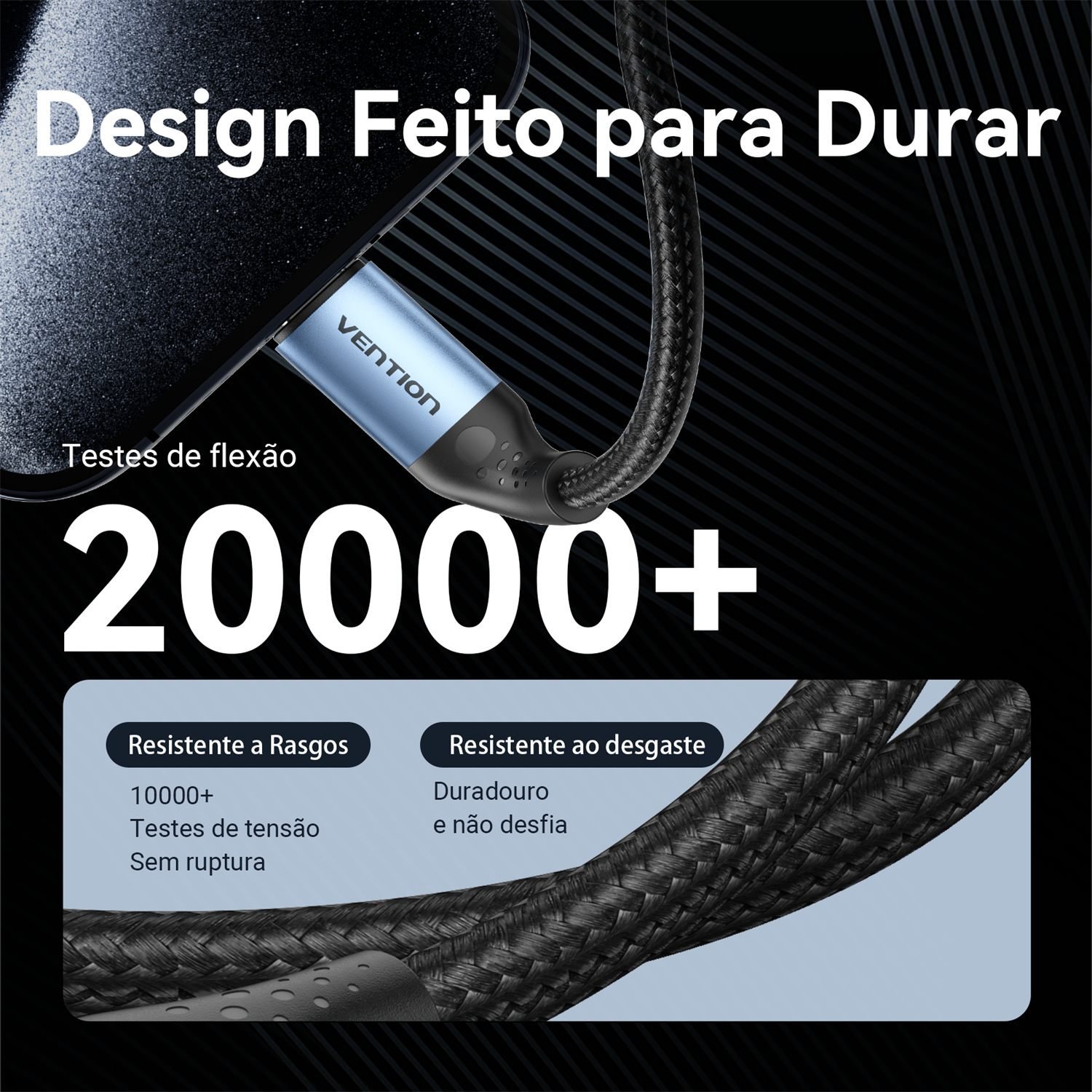 Cabo Carregador Celular Note USB Tipo C 240W - Vention - Imagem 7