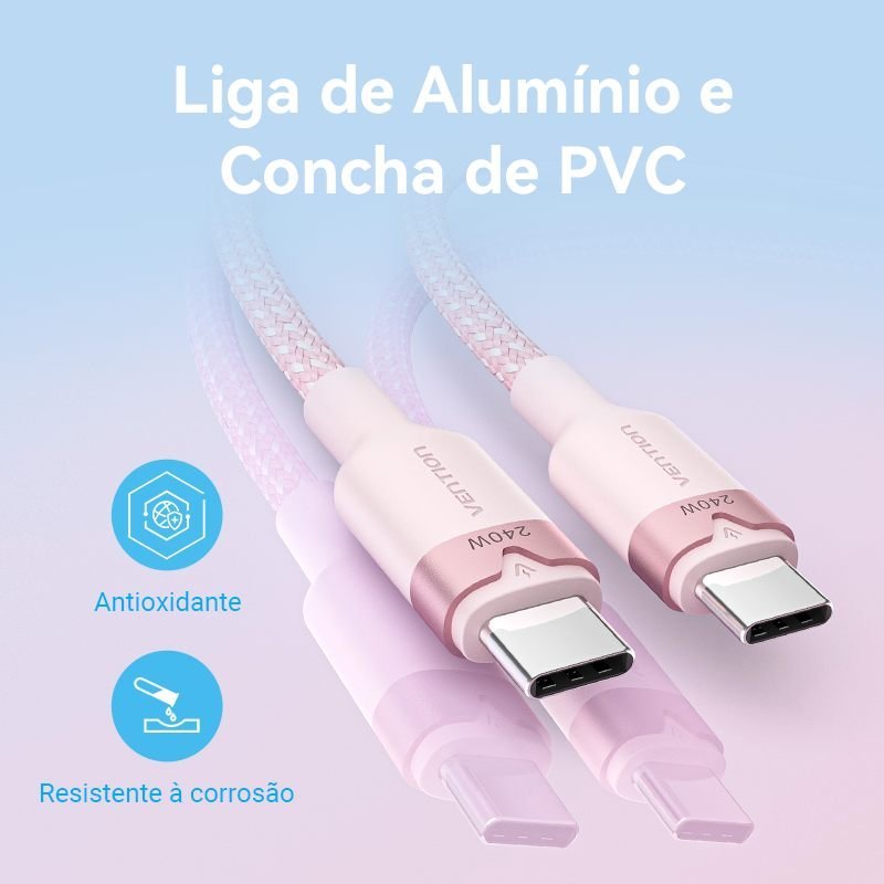 Cabo USB-C Turbo 240W 5A para Notebook Celular - Vention - Imagem 8