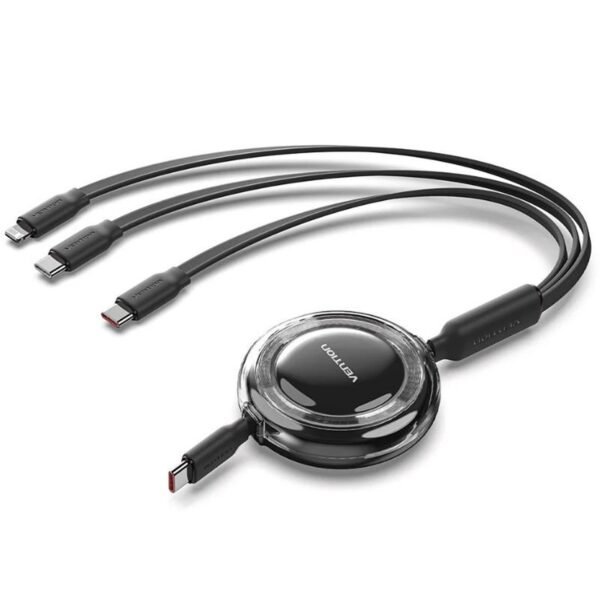 Cabo Carregador Celular 3x1 USB-C para 2 USB-C 100W - Vention