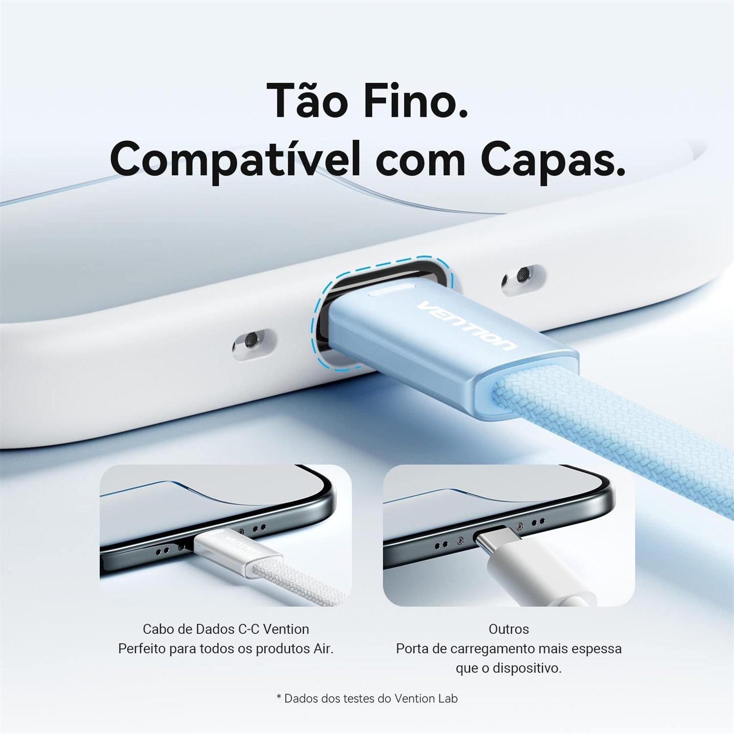 Cabo Celular USB-C para Tipo-C Turbo PD 60W 3A - Vention - Imagem 6